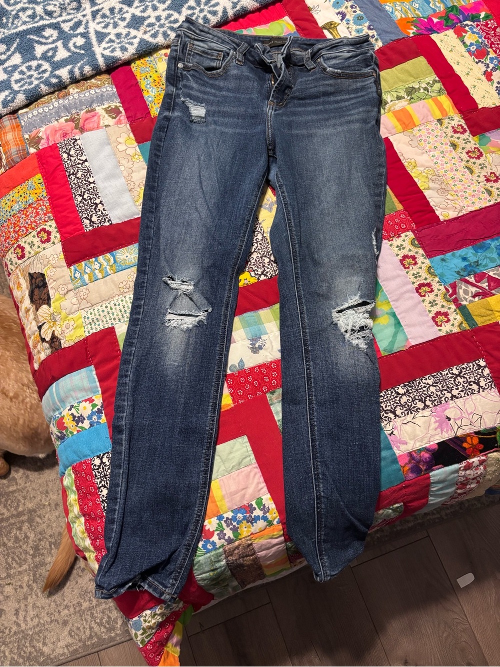 Silver Suki Skinny Distressed Jeans